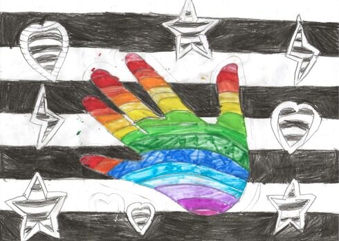 Hand and Symbols